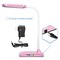 Pink Desk Lamps for Home Office - Super Bright Small Desk Lamp with USB Charging Port, a Perfect LED Desk Light as Study Lamp, Bedside Reading Lights